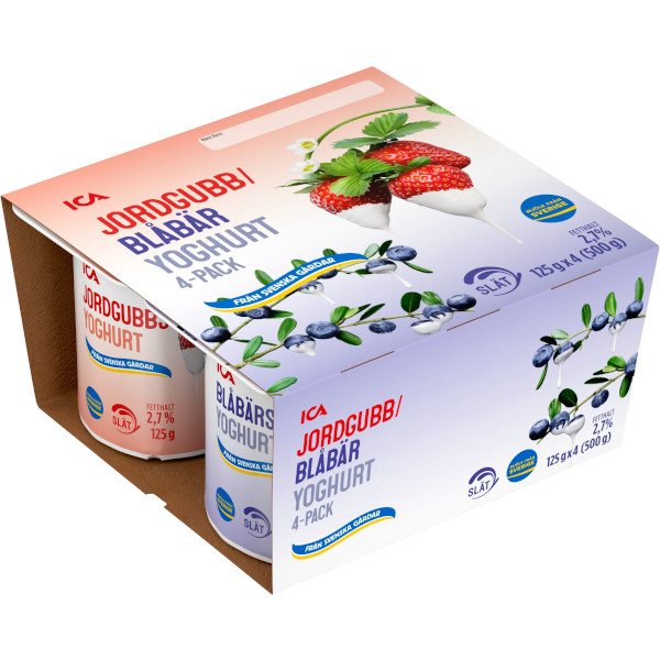 ICA Yoghurt Jordgubb/Blåbär