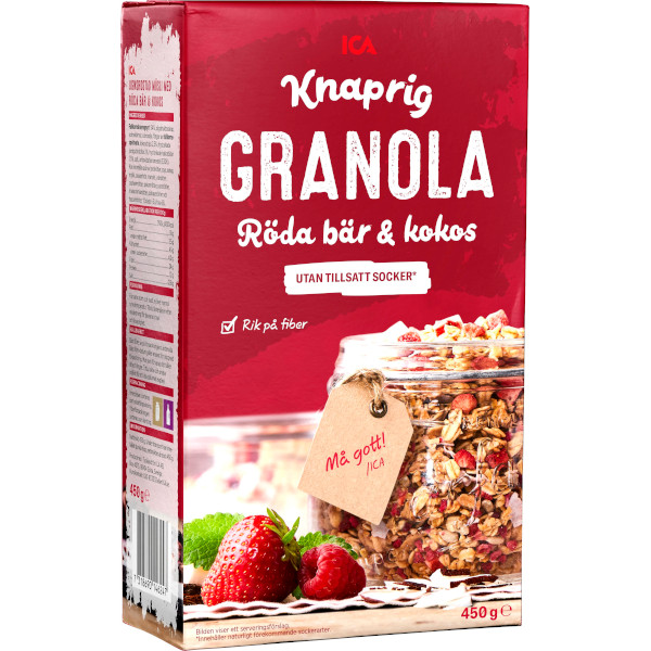 ICA Granola Röda Bär & Kokos