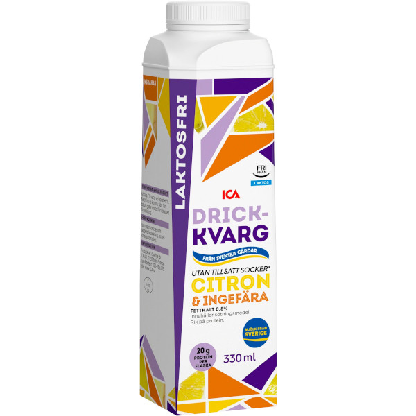 ICA Drickkvarg Citron & Ingefära Laktosfri