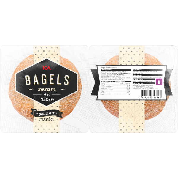 ICA Bagels Sesam