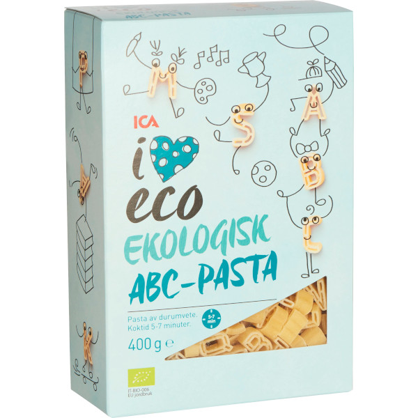ICA I Love Eco ABC-Pasta Ekologisk