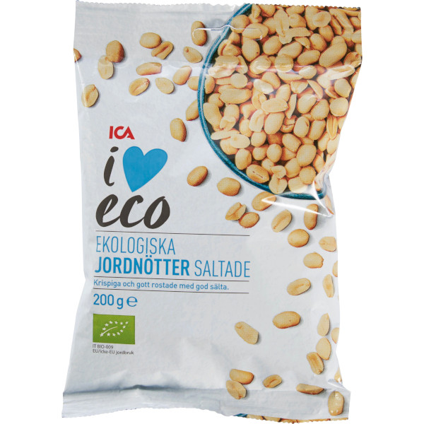 ICA I Love Eco Jordnötter Saltade Ekologiska