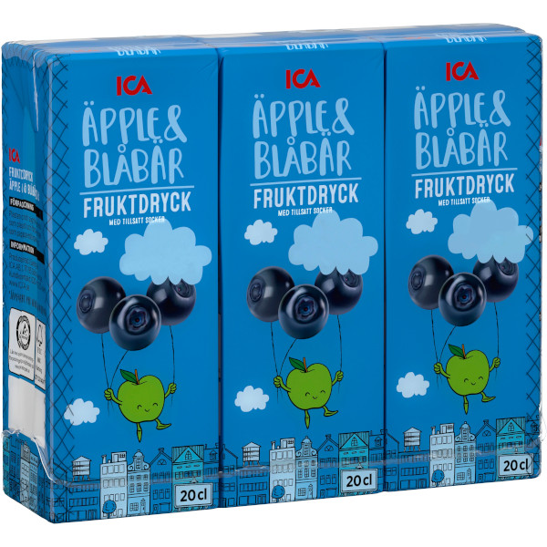 ICA Fruktdryck Äpple & Blåbär