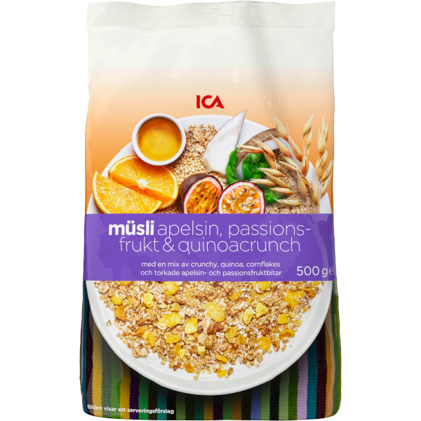 ICA Müsli Apelsin/Passionsfrukt/Quinoacrunch