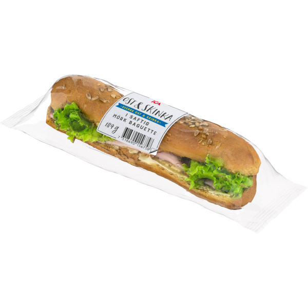 ICA Mörk Baguette Ost & Skinka