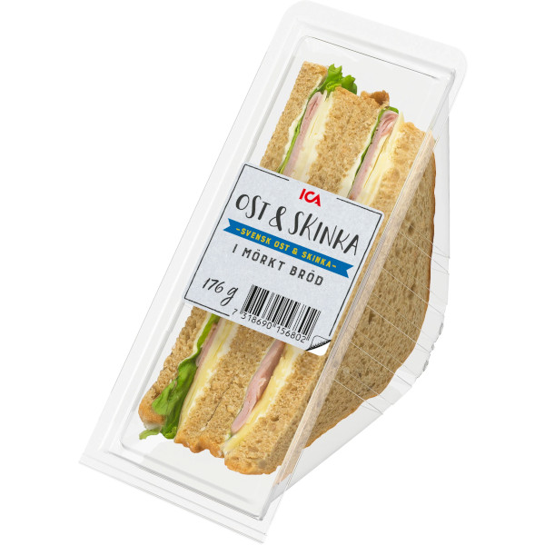 ICA Sandwich Mörkt Bröd Ost & Skinka