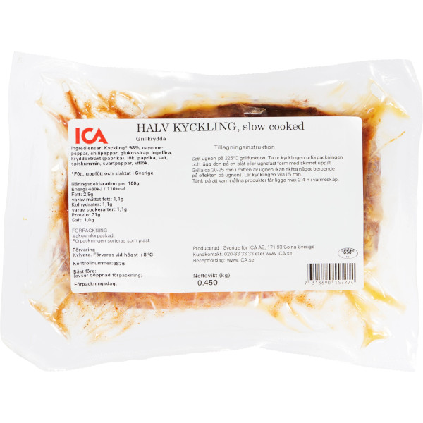 ICA Kyckling Halv Slow Cooked