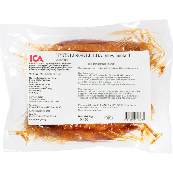 ICA Kycklingklubba Slow Cooked