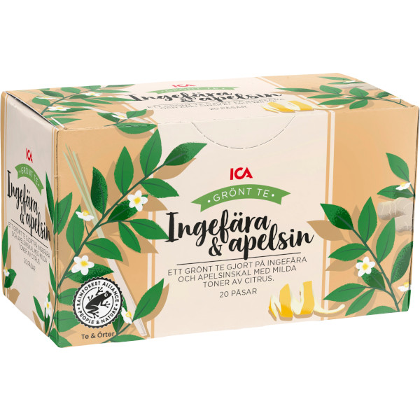 ICA Grönt Te Ingefära & Apelsin