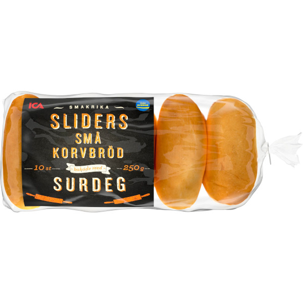 ICA Sliders Små Korvbröd Surdeg