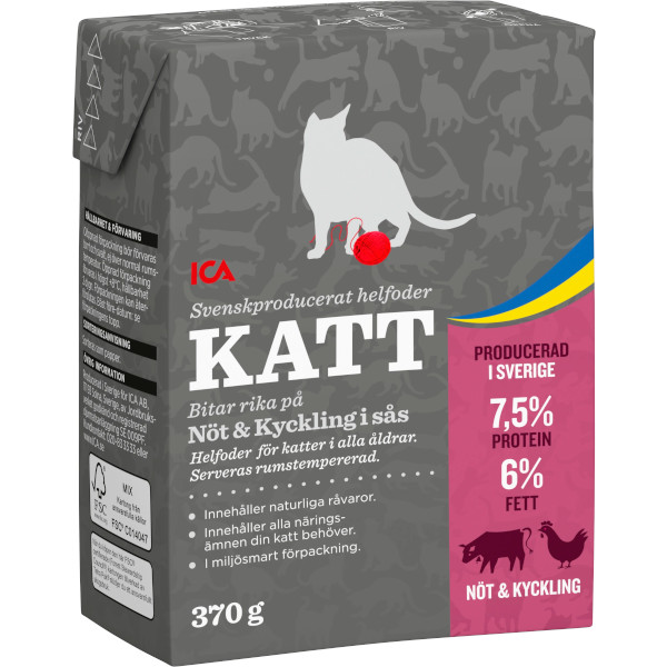 ICA Kattmat Nöt & Kyckling Sås