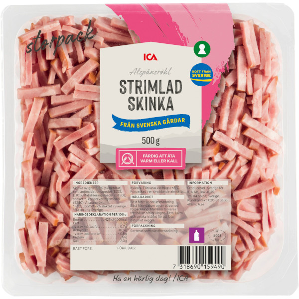 ICA Strimlad Skinka
