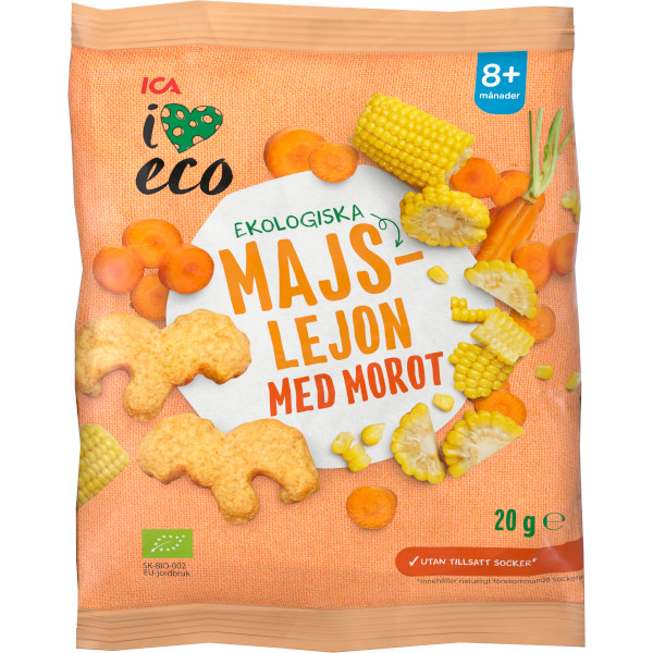 ICA I Love Eco Majslejon Morot Ekologiska