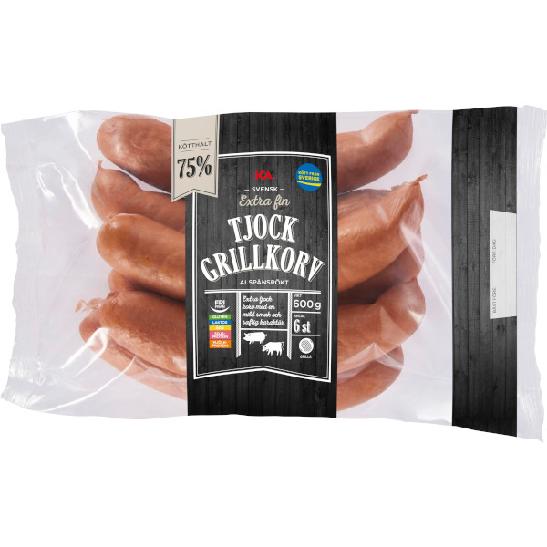 ICA Tjock Grillkorv Extra Fin