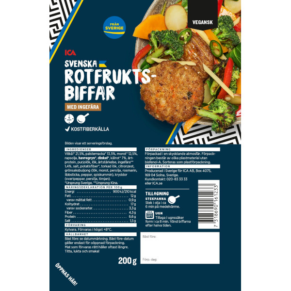 ICA Rotfruktsbiffar Ingefära