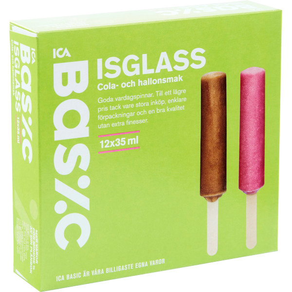 ICA Basic Isglass Cola/Hallon
