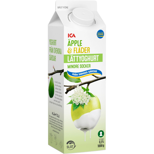 ICA Lättyoghurt Äpple/Fläder