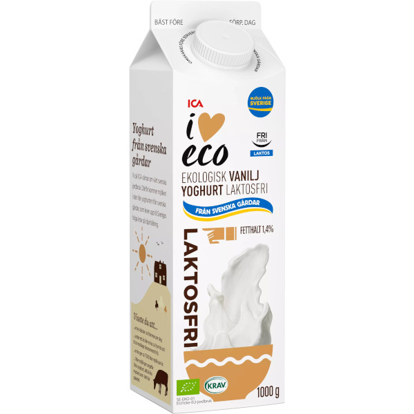 ICA I Love Eco Vaniljyoghurt Ekologisk Laktosfri