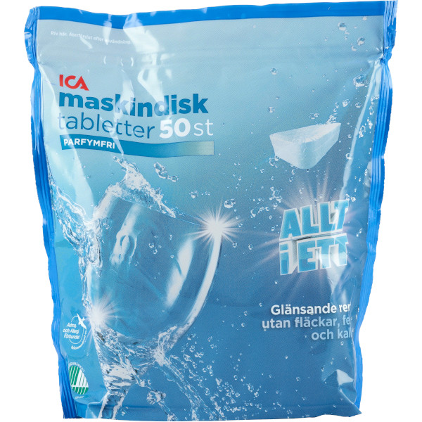 ICA Maskindisktabletter Allt I Ett Parfymfri