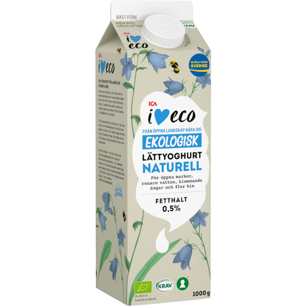 ICA I Love Eco Lättyoghurt Naturell Ekologisk
