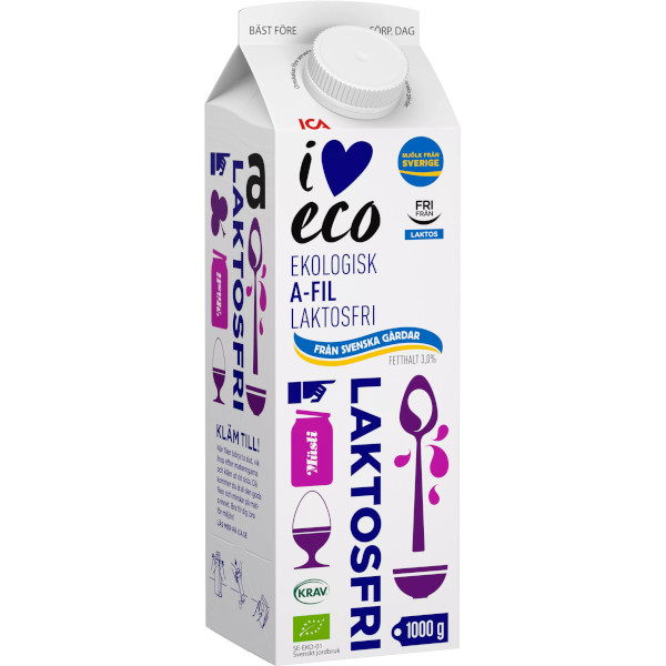 ICA I Love Eco A-Fil Laktosfri Ekologisk