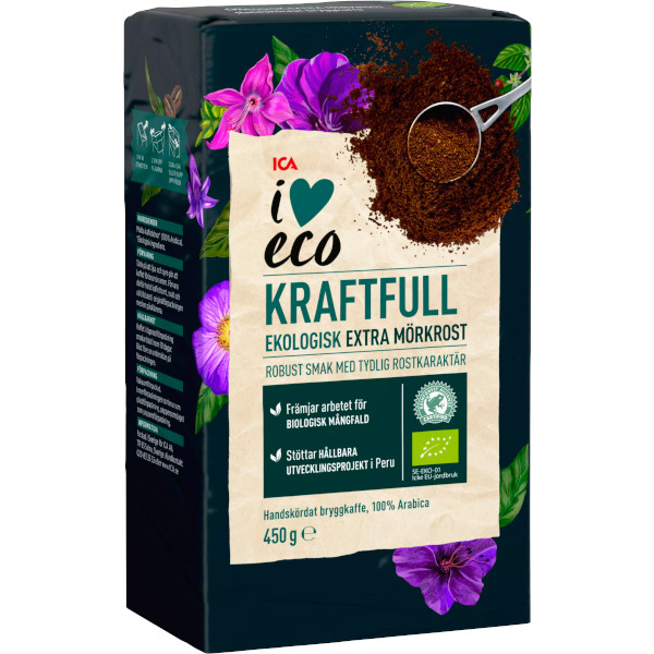 ICA I Love Eco Bryggkaffe Kraftfull Ekologiskt