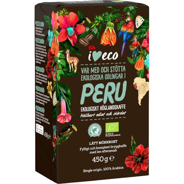 ICA I Love Eco Bryggkaffe Peru Ekologiskt
