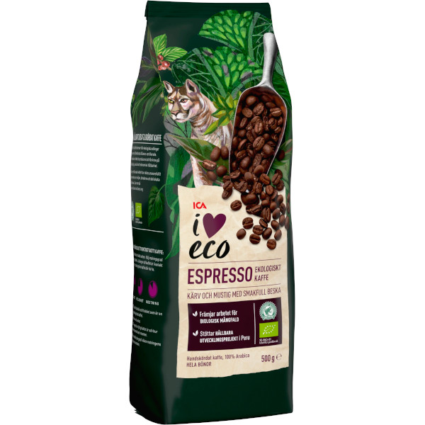 ICA I Love Eco Kaffebönor Espresso Ekologiska
