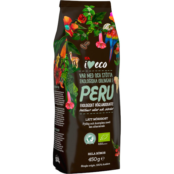 ICA I Love Eco Kaffebönor Peru Ekologiska