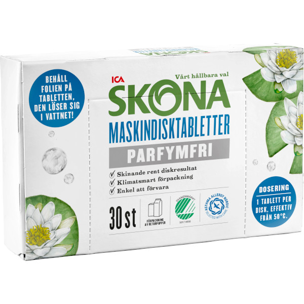 ICA Skona Maskindisktabletter Parfymfri