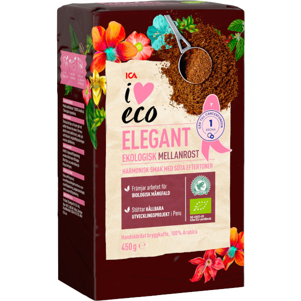 ICA I Love Eco Bryggkaffe Elegant Ekologiskt