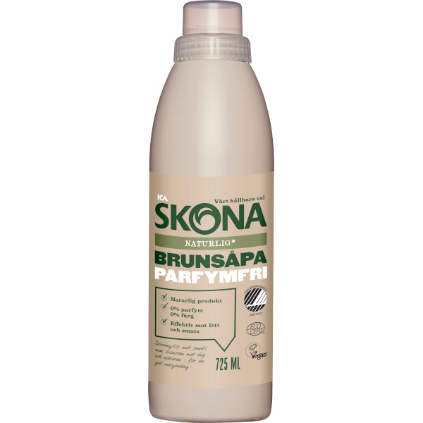 ICA Skona Brunsåpa Naturlig Parfymfri
