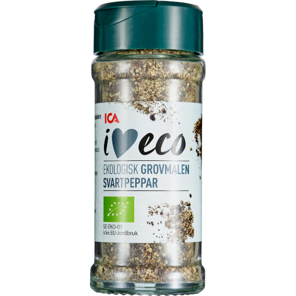 ICA I Love Eco Svartpeppar Grovmalen Ekologisk