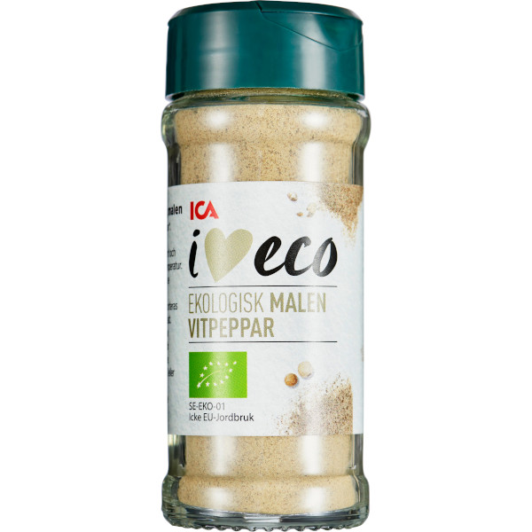 ICA I Love Eco Vitpeppar Malen Ekologisk