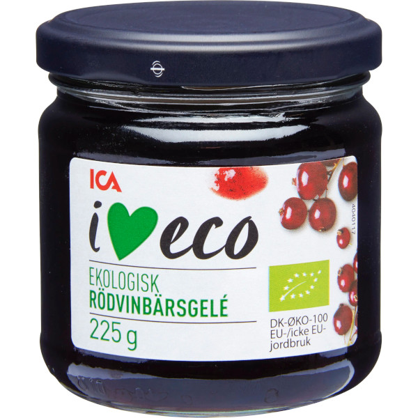 ICA I Love Eco Rödvinbärsgelé Ekologisk