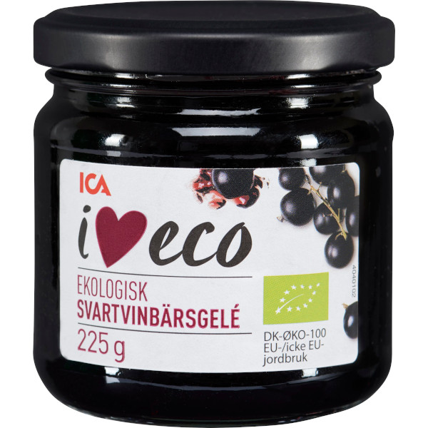 ICA I Love Eco Svartvinbärsgelé Ekologisk