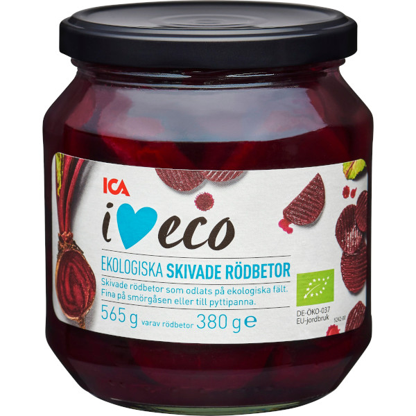 ICA I Love Eco Rödbetor Skivade Ekologiska