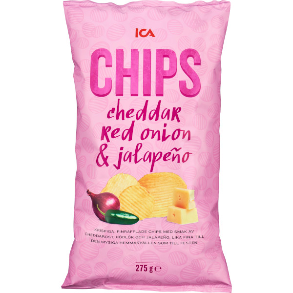 ICA Chips Cheddar/Red Onion/Jalapeño