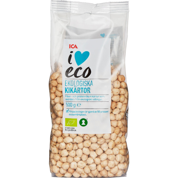 ICA I Love Eco Kikärtor Ekologiska