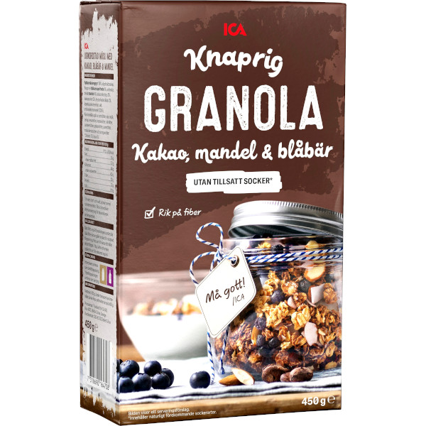 ICA Granola Kakao/Mandel/Blåbär