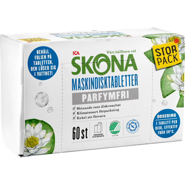 ICA Skona Maskindisktabletter Parfymfri