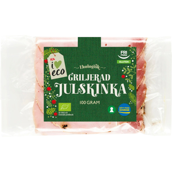 ICA I Love Eco Julskinka Griljerad Skivor