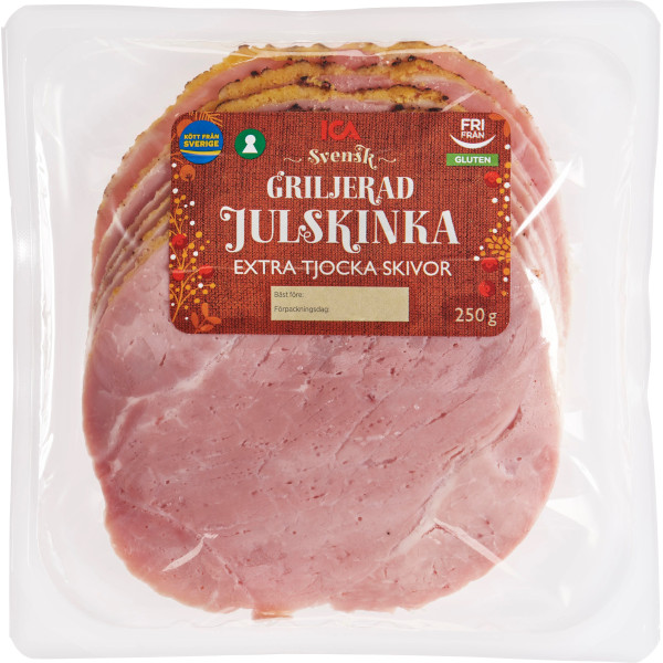 ICA Julskinka Griljerad Extra Tjocka Skivor