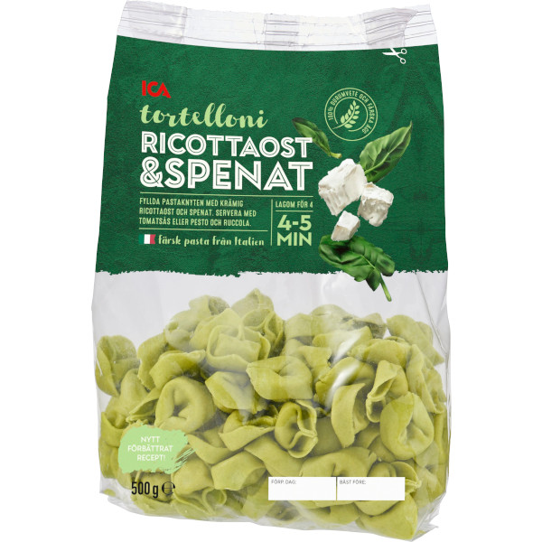ICA Tortelloni Ricottaost & Spenat