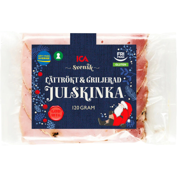 ICA Julskinka Lättrökt & Griljerad Skivor