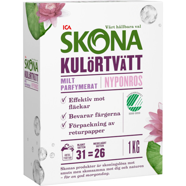 ICA Skona Tvättmedel Kulörtvätt Nyponros