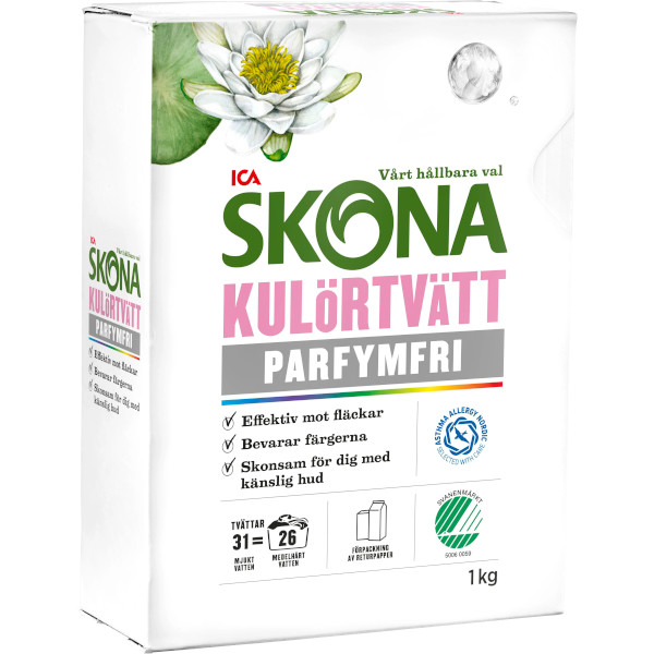 ICA Skona Tvättmedel Kulörtvätt Parfymfri