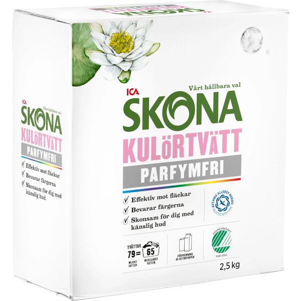 ICA Skona Tvättmedel Kulörtvätt Parfymfri