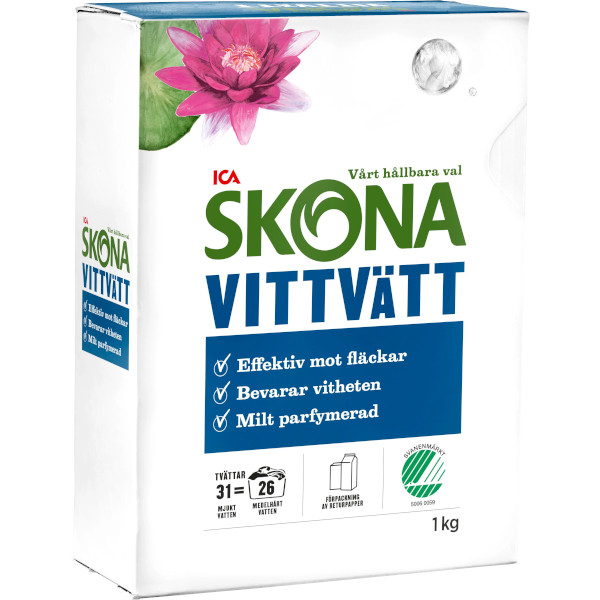 ICA Skona Tvättmedel Vittvätt