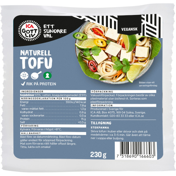ICA Gott Liv Tofu Naturell